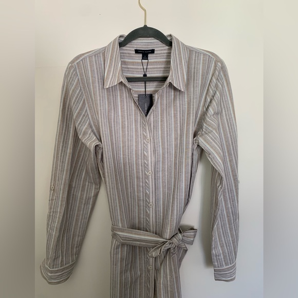 Tommy Hilfiger NWT Women's Linen and Cotton Blend Shirtdress Striped, Size 10 - Picture 5 of 10